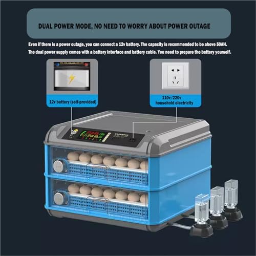 Automatic Egg Incubator For 392 Eggs - Digital Temperature & Humidity Control, 360° View Window, Auto Egg Turner- Commercial & Home Use For Chicken, Duck, Quail Eggs(392) - size: 392