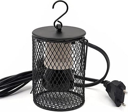 Guard Hanging Cage Heater, Reptile Heat Lamp Heater with Anti-Bite Iron Tube Pet Safety Heat Lamp Shade, for Parrots, Lizards, Turtles,50W - size: 50 Watts
