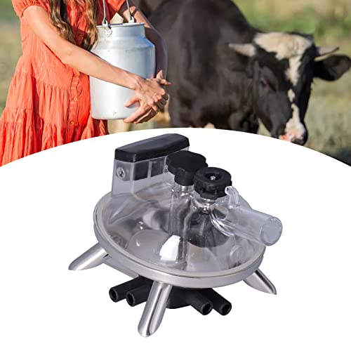 Milking Claw, 240cc Cow Milk Collector Tool Replacement, Easy to Install Farm Milking Machine Accessories with Stainless Steel Base, Milk Claw Cluster for Cow Sheep