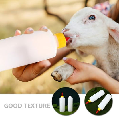 GANAZONO 2sets Small Animal Feeding Bottle for Calf Puppy Goat Kitten Milk Replacement Farmhouse Ranch Lamb Nursing Supplies - size: 23.50X6.00X6.00CM