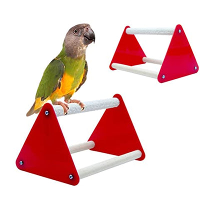 Chick Perch, 2PCS Safe Triangle Ladder for Parrot - Chicken Coop Accessory, Pet Toy, Baby Chicken Stand