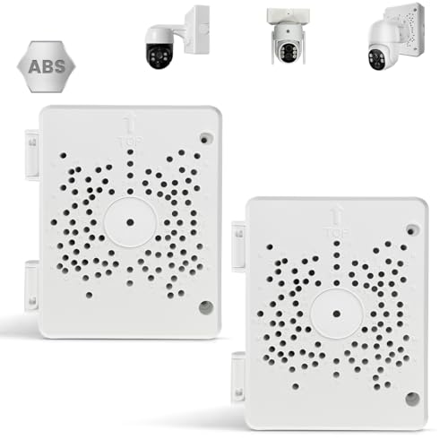 【Compatible with PTZ Cameras】 Security Camera Junction Box, Outdoor CCTV Mounting Bracket, IP65 Waterproof ABS Plastic Cable Concealment Box(2 Pack) - size: 2 Pack
