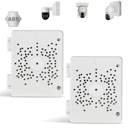 【Compatible with PTZ Cameras】 Security Camera Junction Box, Outdoor CCTV Mounting Bracket, IP65 Waterproof ABS Plastic Cable Concealment Box(2 Pack) - size: 2 Pack