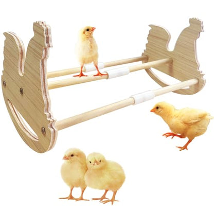Chicken Perch for Coop Roosting Bar: Chick Toys Stand Pine Wood Rooster Perches for Brooder for Baby Chicks