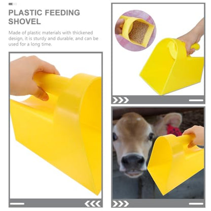 Yardwe Ergonomic Handle Plastic Scoop Multi-purpose Feeder for Livestock Feed