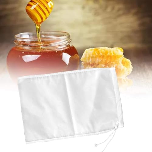 2 Pack Nut Milk Bag, Strainer Bag Tea Filter Bags Food Strainer Reusable Food Filter 300 Mesh Fine Mesh Strainer for Straining Almond Soy Cold Brew Coffee Bag Cheese Cloth for Milk
