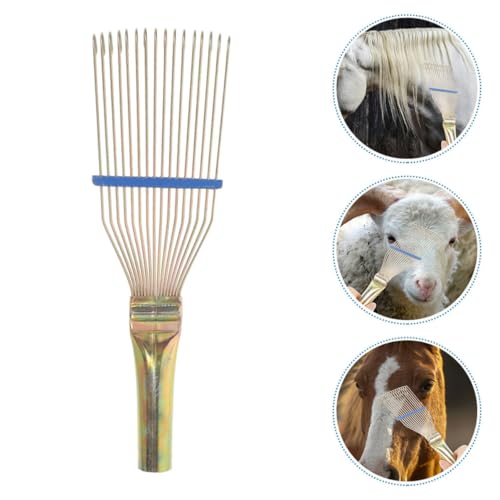 Horse Sheep Grooming Rake Ergonomic Pet Brush for Gentle Body Care Compact and Lightweight Design for Cattle Goat and Livestock for Wet and Dry Use