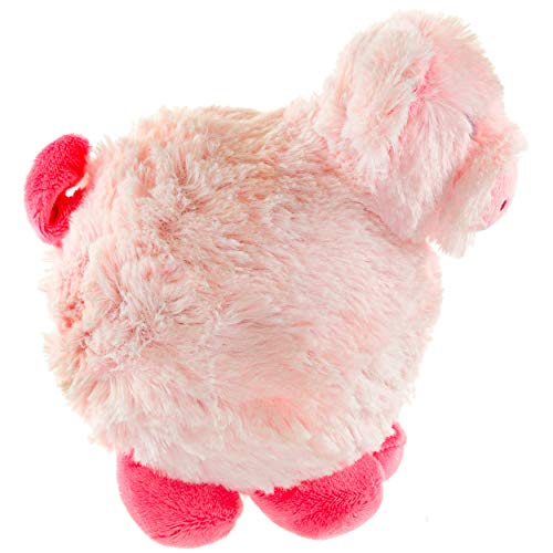 Giftable World 7.5 Inch Plush Pet Toy Piggy with 5 Inch Squeaky Bouncy Ball and Crinkle Ears - color: Pebbles Piglet