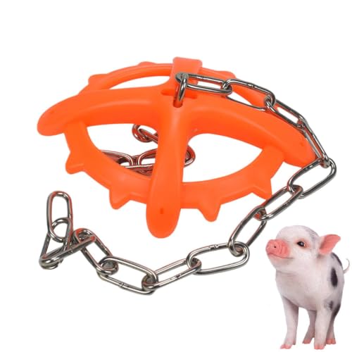Hanging Piglet Chew Toy - Domestic Animal Anti-Fighting Toy | High Strength Entertainment Device with Chain to Consume Excess