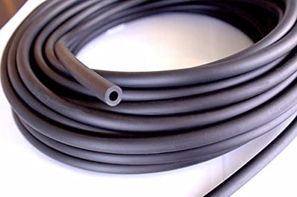 1/8" ID x 3/8" OD - 100 ft roll - Santoprene Tubing, SantopSeal Thermoplastic Rubber Black Chemical Resistant flexible hose 64A, Low pressure rubber tubing - size: 1/8" ID x 3/8" OD