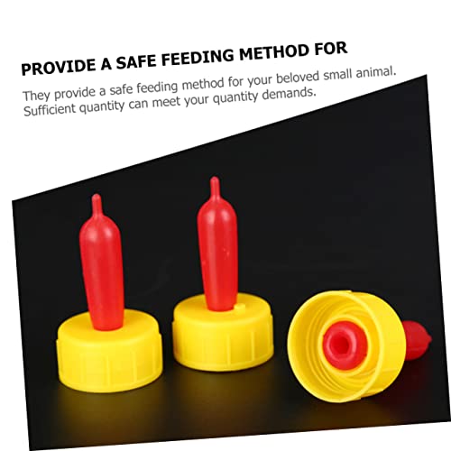Healifty 12pcs Lamb Feeding Nipples Thick Rubber Milk Bottle Pacifiers for Young Livestock Piglet Calf Sheep Farm Animal Milk Drink Replacement