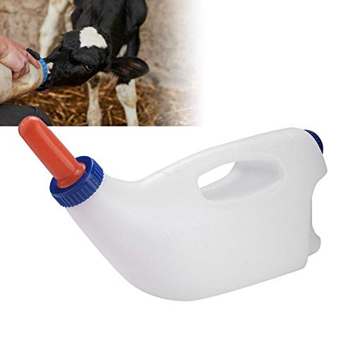 Calf Milk Bottle Horizontal Cow Nursing Bottle Farm Feeding Equipment New Born Calf Nurser with Handle & Nipple 4L