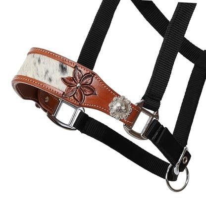 Showman Leather Lilly Black Nylon Bronc Halter