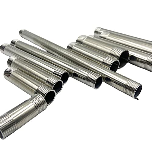 1/2" Stainless Steel Automatic Pig Nipple Water Drinker Feeder Waterer for Piglets, Growers Pack of 5pcs (30cm extened Pipe) - size: 30cm extened pipe