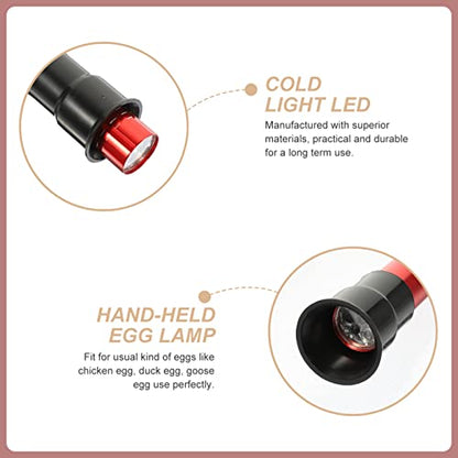 Generic LED Egg Candler Light: High Cool LED Light Candling Lamp Incubation Equipment for Distinguish Chickens Ducks Birds Eggs Embryo - color: Red