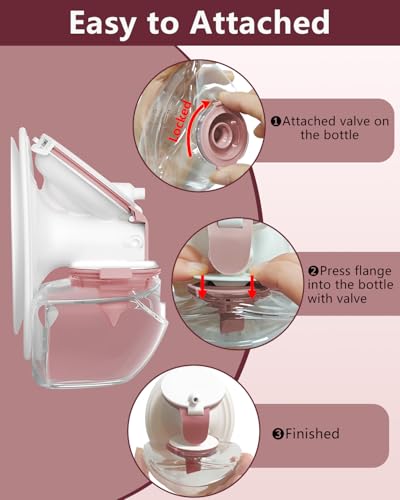 2pcs Breastmilk Container Compatible with Upgraded Mobile Flow | Upgraded M9, M9 Breast Milk Storage Bottle with Silicone Lip, BPA Free, Leak-Proof, Not Original Parts, 2packs Red Collector - size: Red 2pcs Bottle