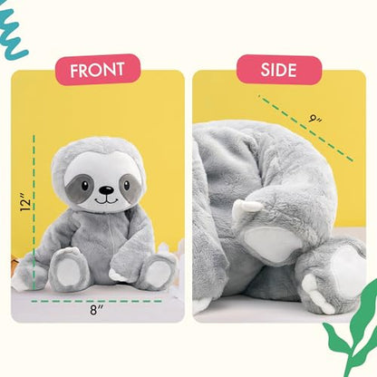 Lilly's Love Weighted Stuffed Animals for Kids — 2.5lb Calming Sloth Plush for Anxiety, ADHD & Sensory | Machine Washable Weighted Stuffed Animal w/Removable Insert | Stevie The Sloth - color: Sloth 2.5lb
