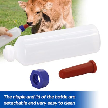 2PCS Calf Feeder Milk Bottle Livestock Drinking Bottles Calves Nursing Milk Feeding Bottle for Farm Livestock Supplie (500ml) - size: 500ml