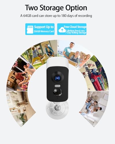 fanxiang 2K Magnetic Security Camera Outdoor Wireless Rechargeable Battery Camera WiFi, 300° Pan Rotating, AI Motion Detection, PIR, Spotlight, Siren, Two-Way Talk, IP65, SD/Cloud Storage - style: Magnetic Camera