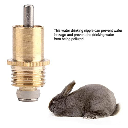 Watris Veiyi 20PCS Water Feeder for Poultry Pig Goat, Automatic Nipple Drinker, Leakproof Rodents Drinking Equipment, Metal Nipple Waterer for Farm Animal
