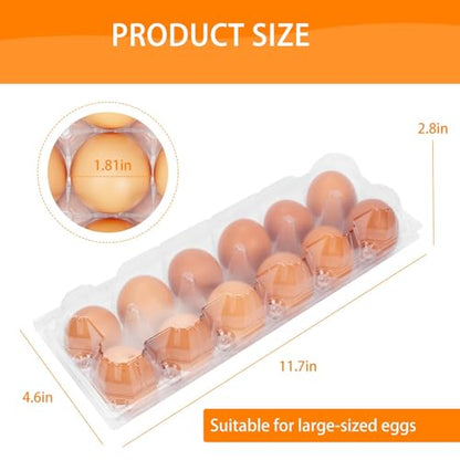 120Pack Egg Cartons Cheap Bulk Empty Egg Cartons Egg Holders for Home Ranch Chicken Farm, Commercial Business Market Display, 2x6 Grids, Large - size: Large, style: 2x6Grids-120count