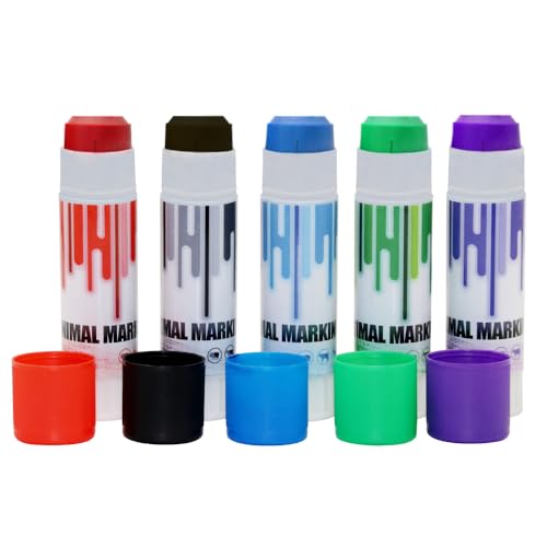 Livestock Marker 5Pcs Multi-Color Pig Cattle Cow Sheep Marker Farming Livestock Marking Accessorie