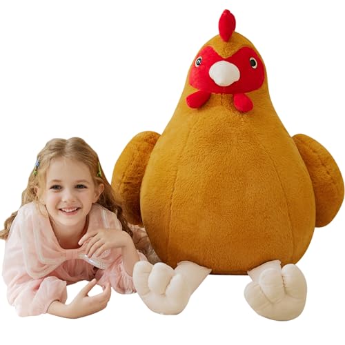 IKASA Giant Chicken Stuffed Animal Plush Toy,Big Large Jumbo Soft Toys,25.5" Huge Size Cute Fluffy Plushy Oversized Fat Plushie,Gifts for Kids - style: Chicken