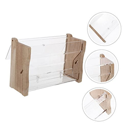 Yardwe Automatic Food Trough Chicken Feeder Acrylic Bowl Rutin Chicken Cage Easy to Install Pet Feeding Container