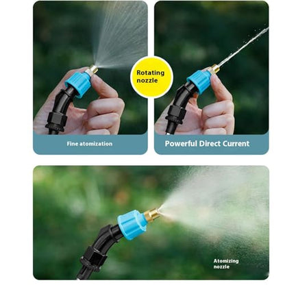 Battery Powered Garden Sprayer | Watering Can Rechargeable | Battery Garden Sprayer with Adjustable Shoulder Strap,for Farm Lawn Yard Backyard Agriculture Plant Outdoor Home - color: 6.5L sky blue