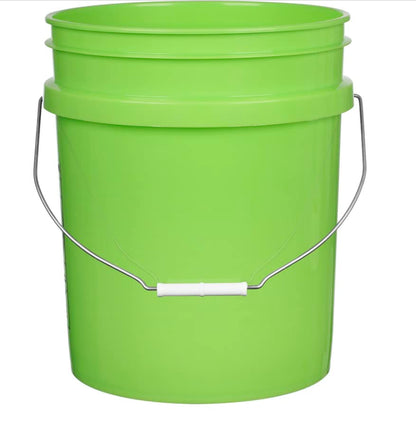 House Naturals 5 Gallon Food Grade Lime Green Plastic Bucket with Screw On Air Tight Double Gasket Lid (3 Pack) - size: 5 Gallon