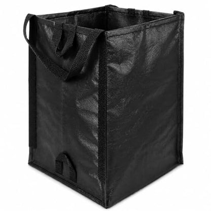 DURASACK Heavy Duty Home and Yard Bags 48-Gallon Reusable Self-Standing Lawn and Leaf Bags Garbage Can with Reinforced Handles, Black - color: Black