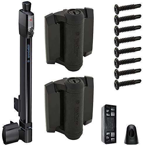 D&D Technologies MLTPTCA1CAPSPKA Pool Safety Gate Hardware Kit with MagnaLatch Top Pull 20-inch Gate Latch, Self-Closing TruClose Hinges and Safety Cap for Child Protection & Spacer for 2" Gate Gaps