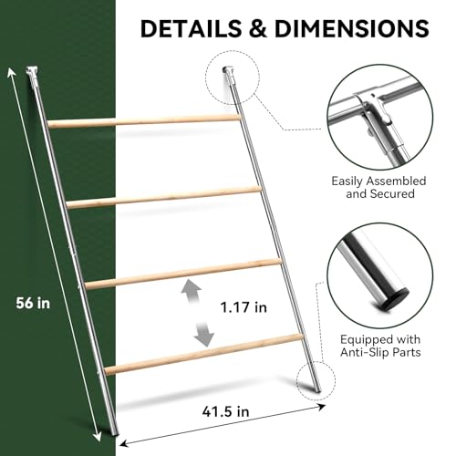 Chicken Coop Roosting Perch,Perfect for Backyard Poultry,Chicken Perch Essentials,Easy to Assemble&Clean,Farm Chicken Toys (56'' H x 41'' W)-2 pcs - size: 56" L*41" W-2pcs