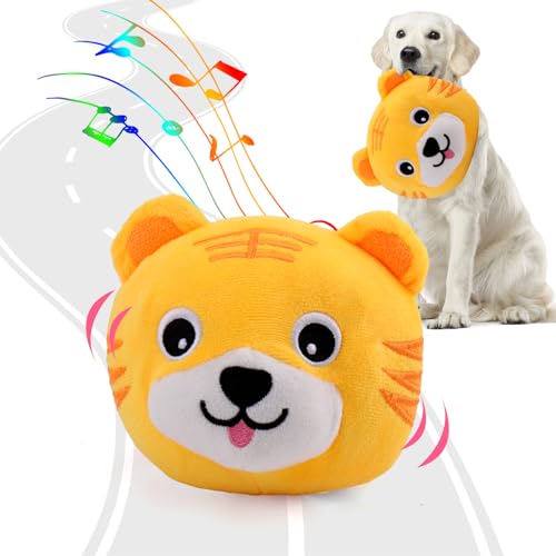 BABORUI Interactive Dog Toys Tiger, Jumping Squeaky Dog Toys with Recording and Music Modes, Rechargeable Moving Dog Chew Toys for Small/Medium/Large Dogs to Keep Them Busy(Tiger) - color: Tiger