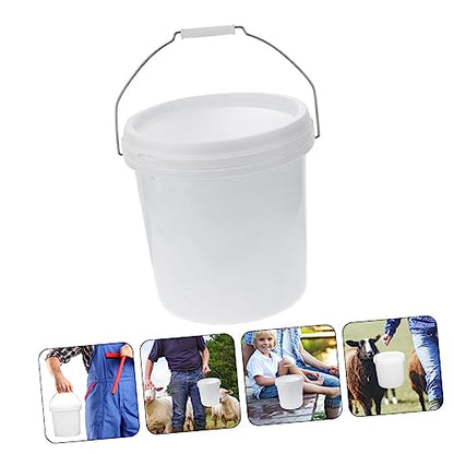 Airtight Food Grade Bucket with Lid Multi Purpose Storage Container for Pet Food Livestock Feed and More High Strength Plastic with Hand Grip and Side Handles