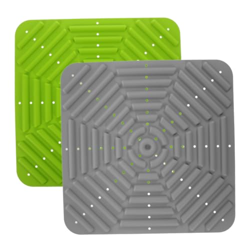 BESPORTBLE 2Pcs Reusable Chicken Nesting Pads Washable Silicone Mats for Nest Box Coop Versatile Bedding for Chickens Easy to Clean Suitable for Various Nest Gray Green
