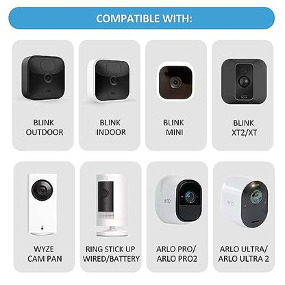 Blink Outdoor Camera Mount, 360 Degree Adjustable Indoor/Outdoor Wall Mount Bracket for Blink Home Security System Black 3 Pack