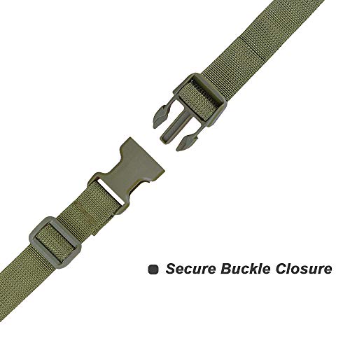 MAGARROW 78" x 1" Strap Buckle Packing Straps Adjustable 1-Inch Belt - color: Green 6.5 feet Long (4-PCS)