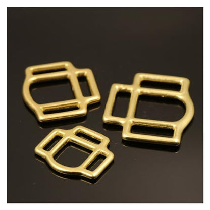 Solid Brass Horse Halter Square 3-Sided Halter Bridle Buckles Equestrian Equipment Leather Craft DIY Accessory(Size:25mm) - size: 25mm