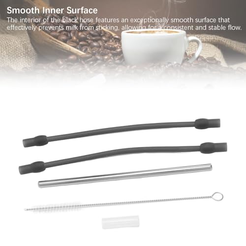 Milk Tube Hose,Coffee Machine Milk Frother Hose Set Food Grade Silicone Replacement for Fully Automatic Coffee Machine (A) - size: A