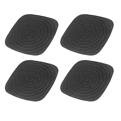 Chicken Nesting Box Pads, Washable Reusable PVC Breathable Egg Collector Design Hen Liners, Chicken Nesting Pads with Groove for Coops, Hen House (Black) - color: Black