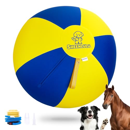 25'' Herding Ball for Dogs & Horses, Large Dog Training Ball with Handle, Big Collie Ball for Australian Shepherd, Blue Heelers, Medium to Large Breeds, Horse Ball for Outdoor Play