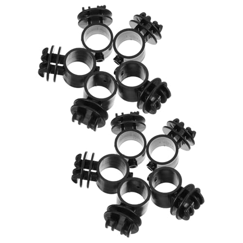 GALPADA 10pcs Electric Fence Insulators for Fencing High Voltage Tolerance Post Wire Holders Easy to Install Post Insulators for Livestock and Animal Fencing - color: Black