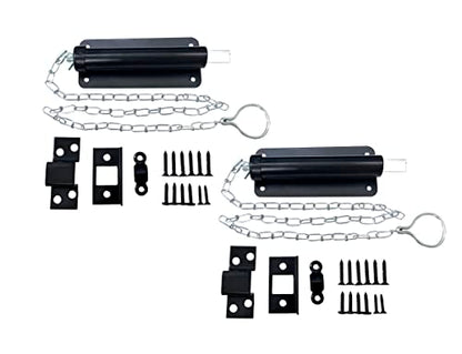 QCAA Chain Bolt, 6", Matte Black, 2 Pack, Made in Taiwan - color: Matte Black, size: 2 Pack