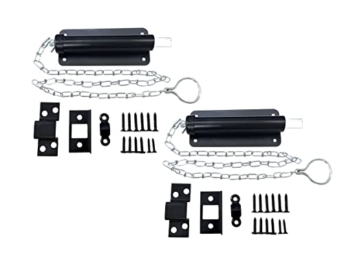 QCAA Chain Bolt, 6", Matte Black, 2 Pack, Made in Taiwan - color: Matte Black, size: 2 Pack