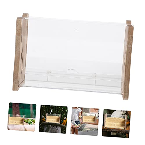 Yardwe Automatic Food Trough Chicken Feeder Acrylic Bowl Rutin Chicken Cage Easy to Install Pet Feeding Container