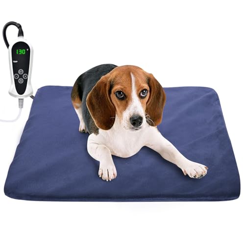 RIOGOO Pet Heating Pad, Electric Heating Pad for Dogs and Cats Indoor Warming Mat with Auto Power Off (M:18" x 18") - size: M:18" x 18"