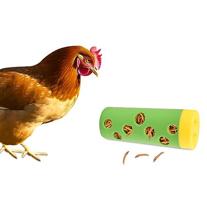 Zerodis Chicken Treat Roller, Interesting Chicken Feeder Toy for Poultry Chicken Treat Roller Toy Bite Slow Feeding Poultry Treat Roller