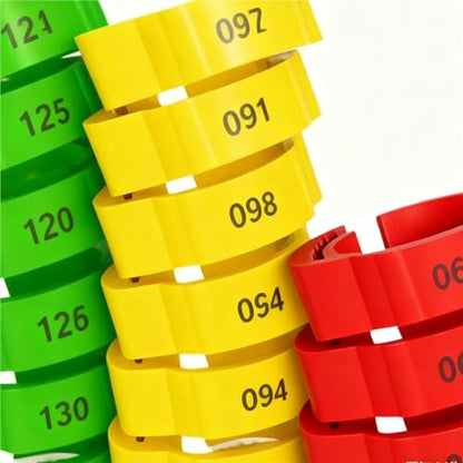 150pcs Adjustable Chick Leg Bands Ducks Bracelet Multicolor Numbered Poultry Foot Rings for Chicks Geese Pigeon Outdoor for Easy Flock Management