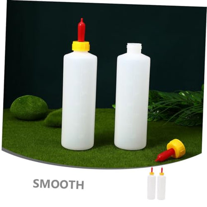 2Sets Animal Milk Feeding Bottles Versatile Nursing for Newborn Lambs Piglets Livestock Easy to Clean Bottles with Replaceable Nipples for Farm Use